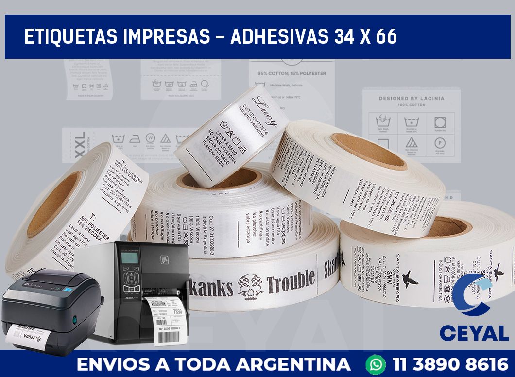 etiquetas impresas – Adhesivas 34 x 66