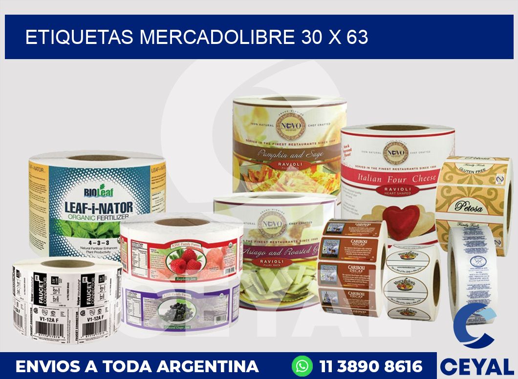 etiquetas mercadolibre 30 x 63