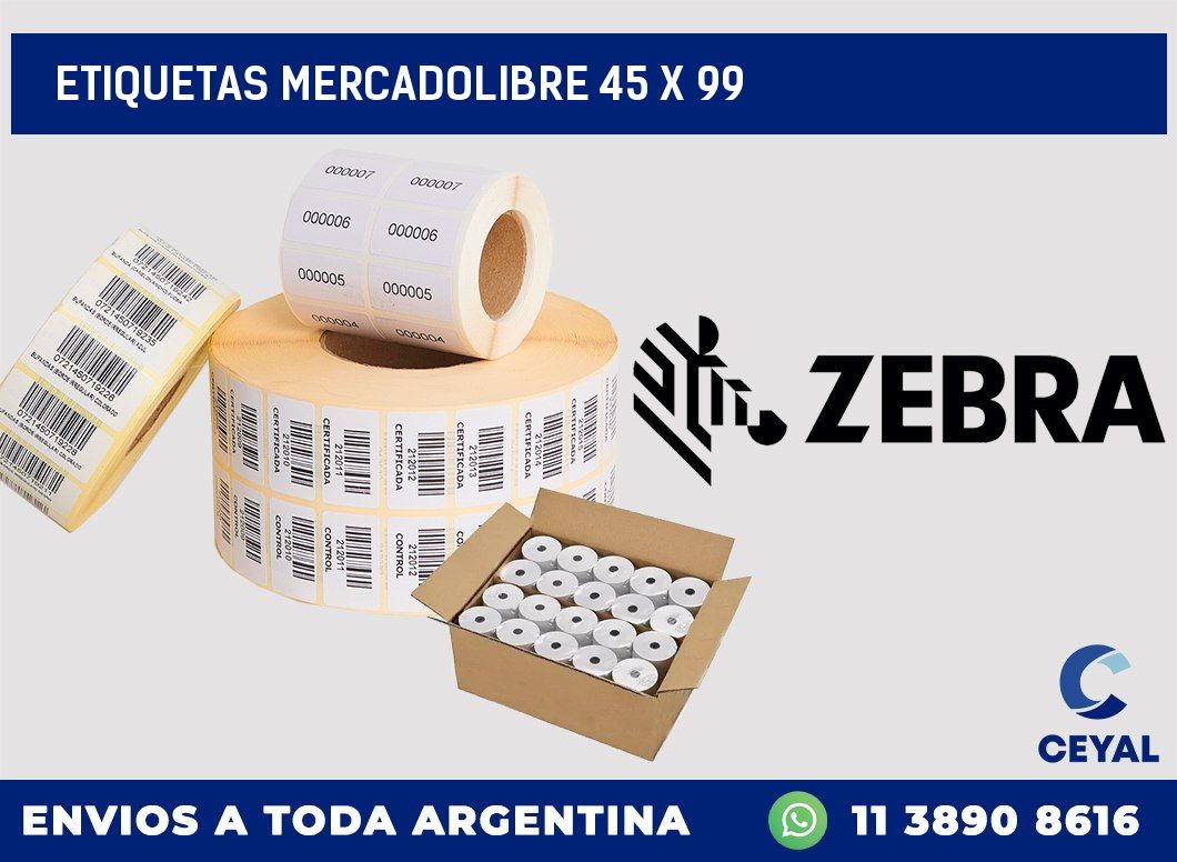 etiquetas mercadolibre 45 x 99