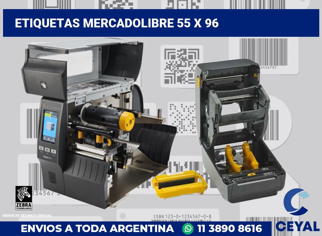 etiquetas mercadolibre 55 x 96