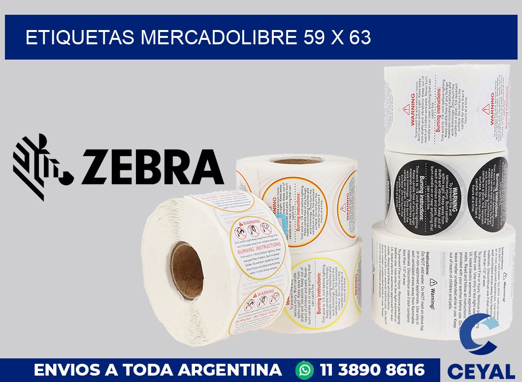 etiquetas mercadolibre 59 x 63