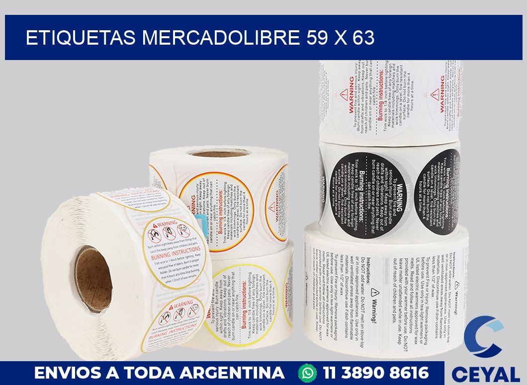 etiquetas mercadolibre 59 x 63