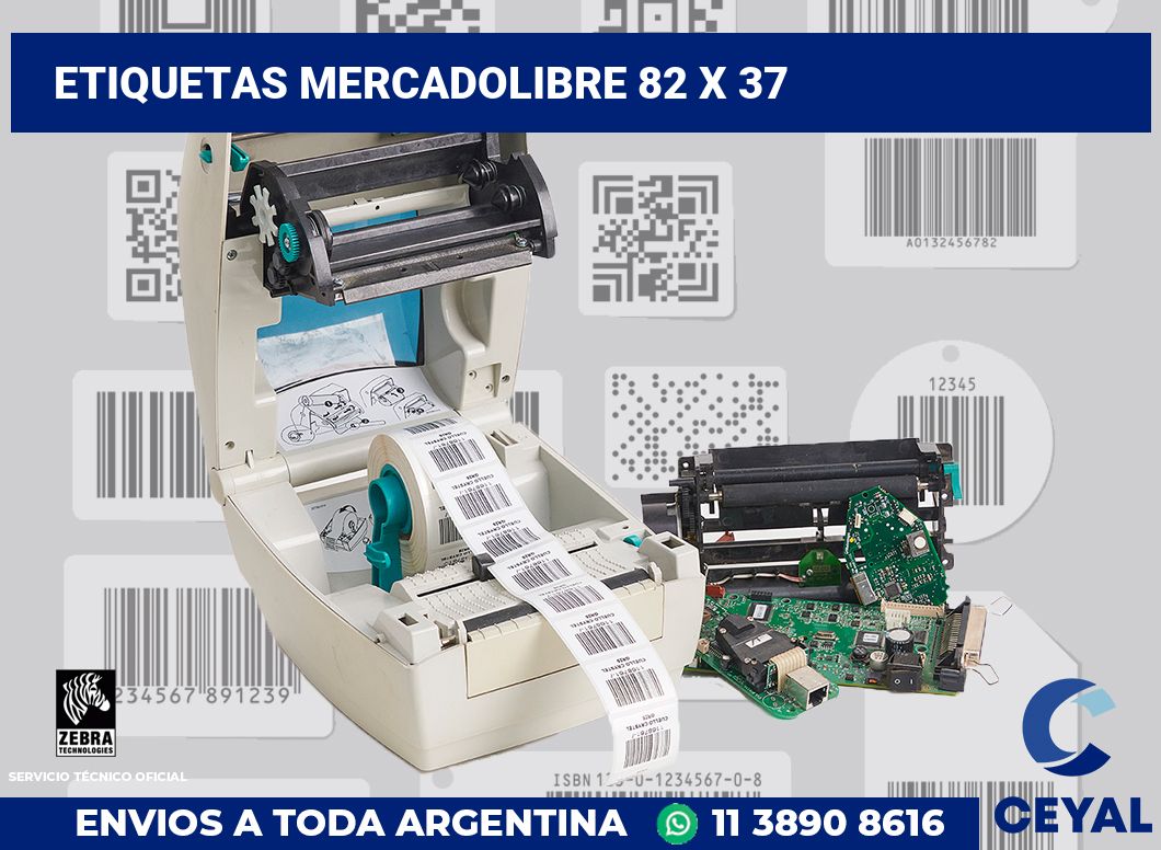 etiquetas mercadolibre 82 x 37
