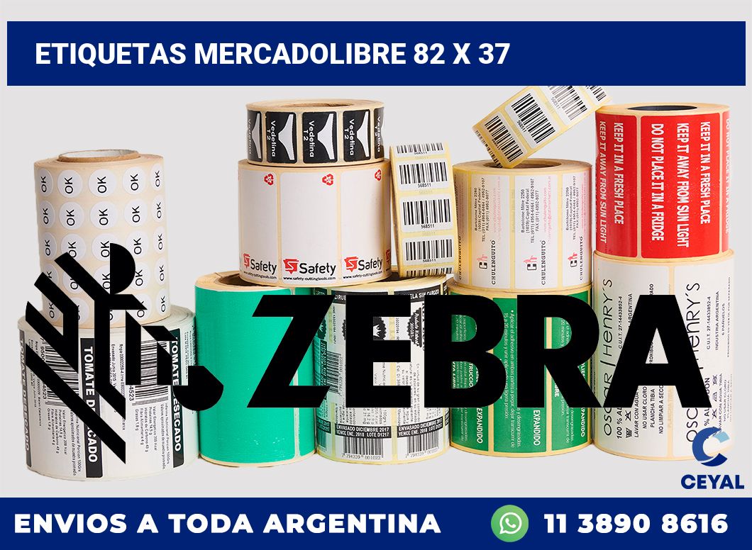 etiquetas mercadolibre 82 x 37