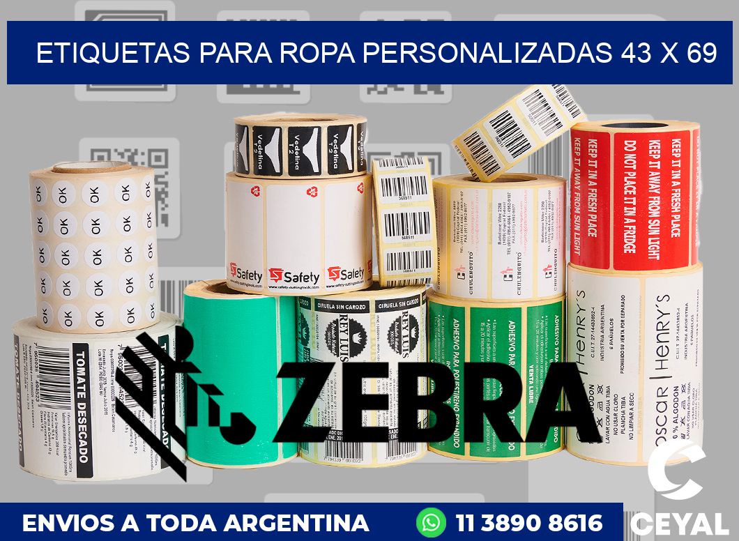 etiquetas para ropa personalizadas 43 x 69