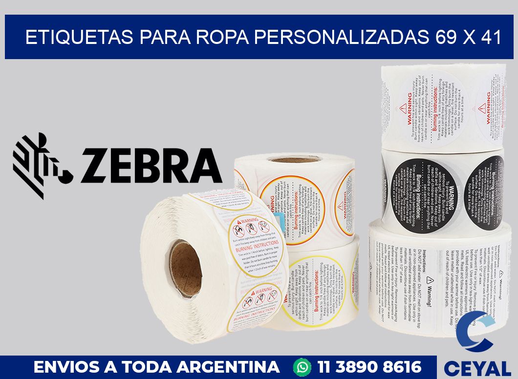 etiquetas para ropa personalizadas 69 x 41