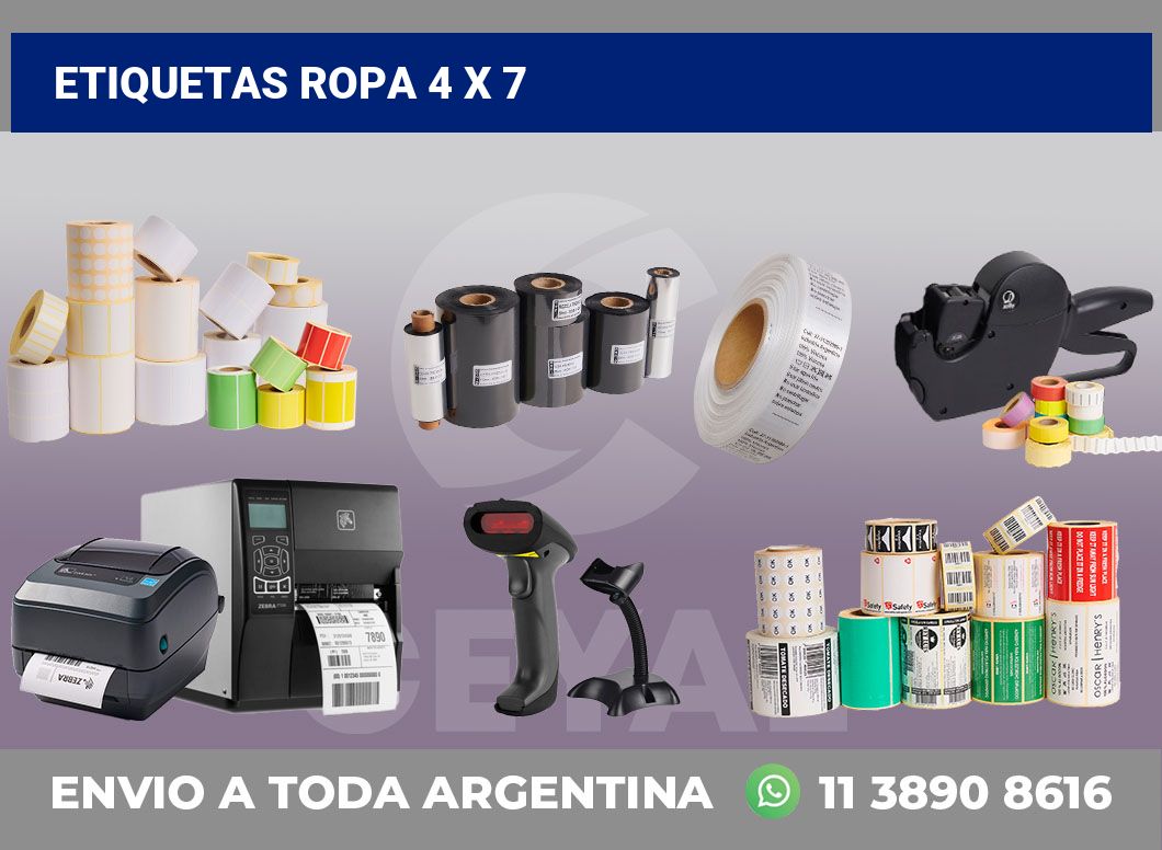 etiquetas ropa 4 x 7