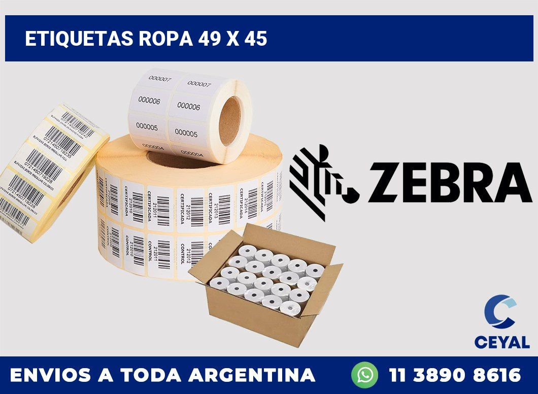 etiquetas ropa 49 x 45
