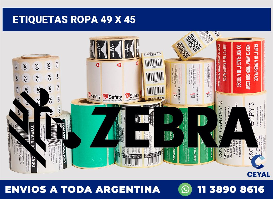 etiquetas ropa 49 x 45