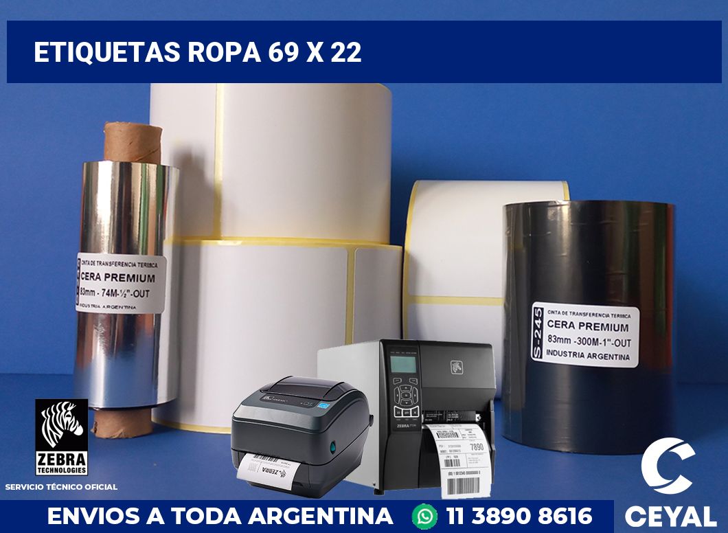 etiquetas ropa 69 x 22