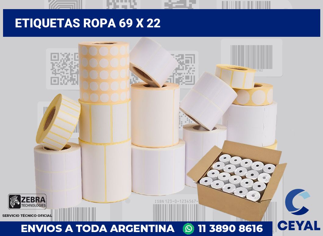 etiquetas ropa 69 x 22