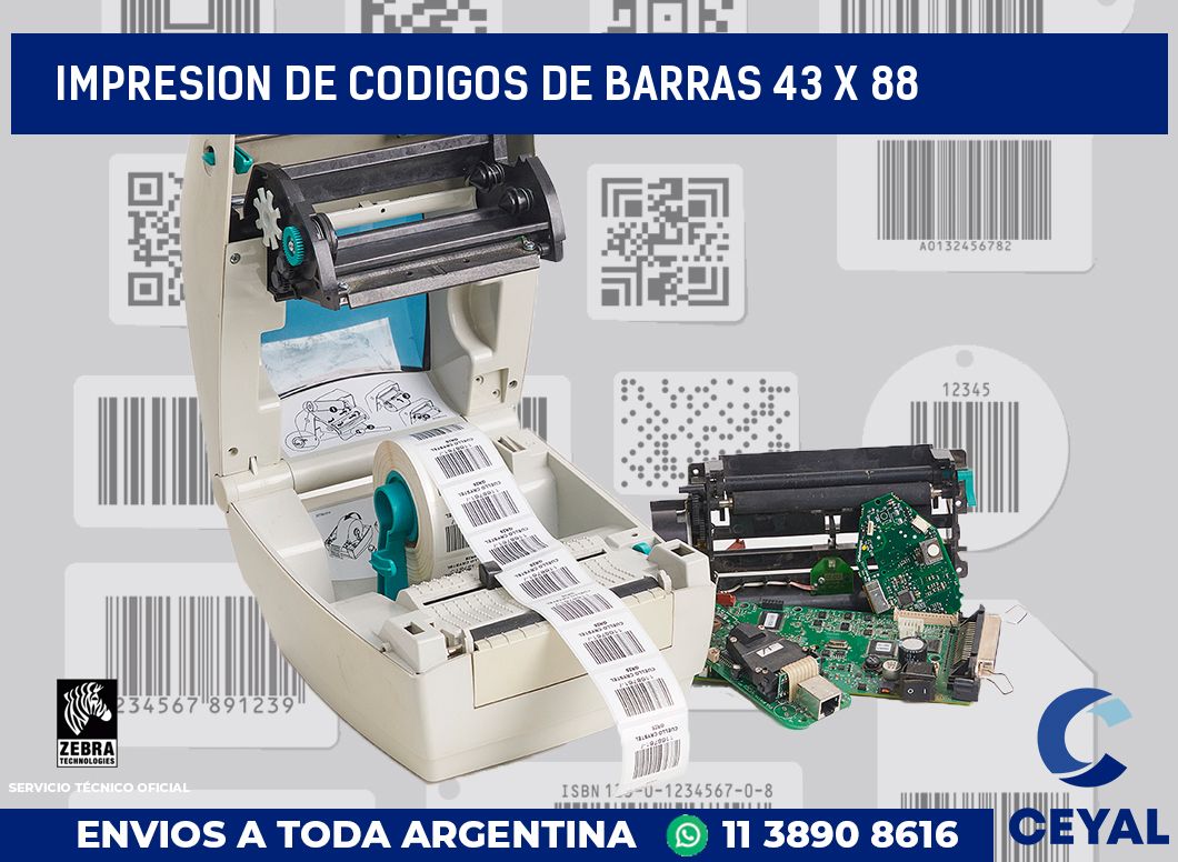 impresion de codigos de barras 43 x 88