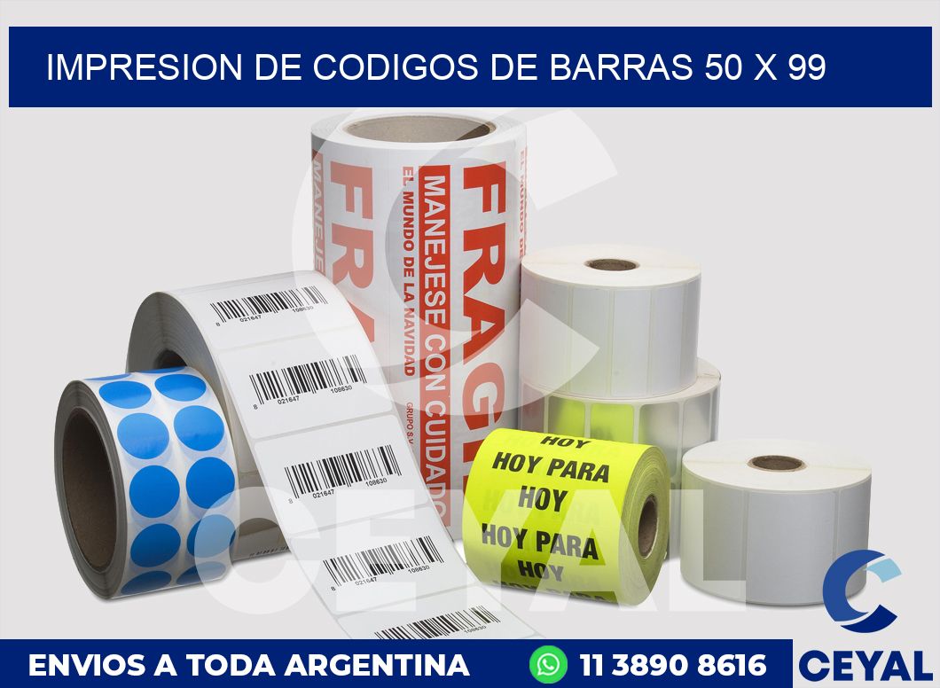 impresion de codigos de barras 50 x 99
