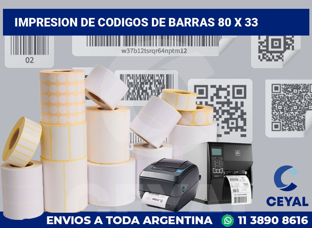 impresion de codigos de barras 80 x 33