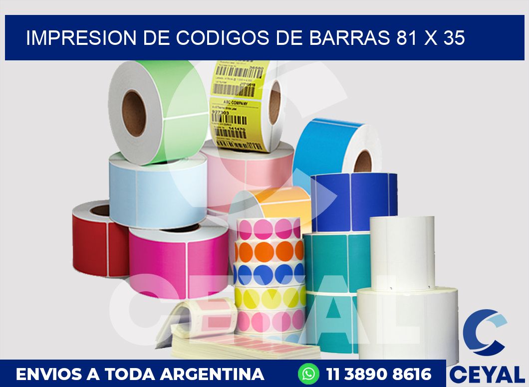 impresion de codigos de barras 81 x 35