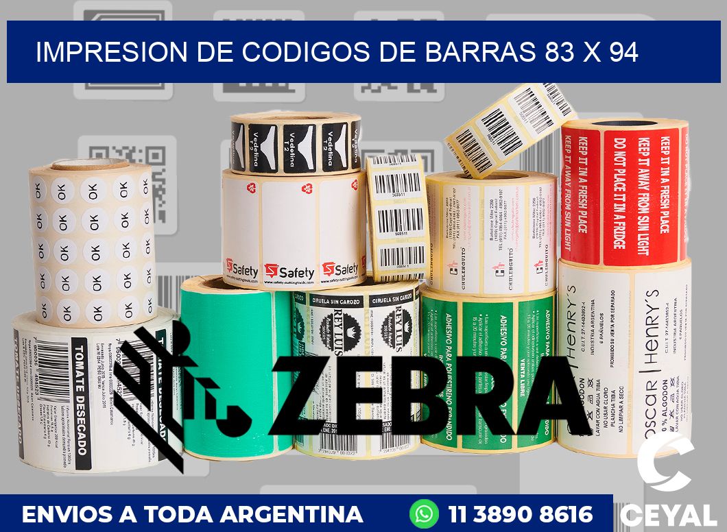 impresion de codigos de barras 83 x 94