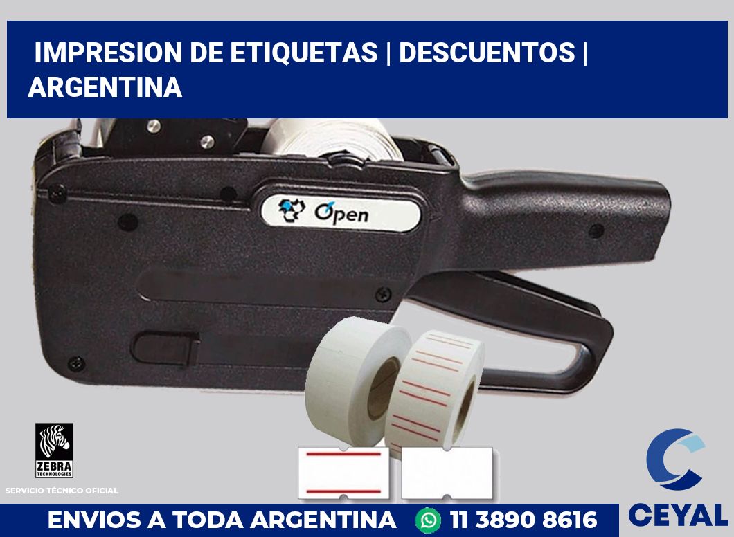 impresion de etiquetas | Descuentos | Argentina