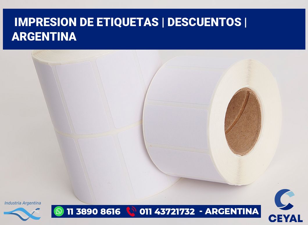 impresion de etiquetas | Descuentos | Argentina