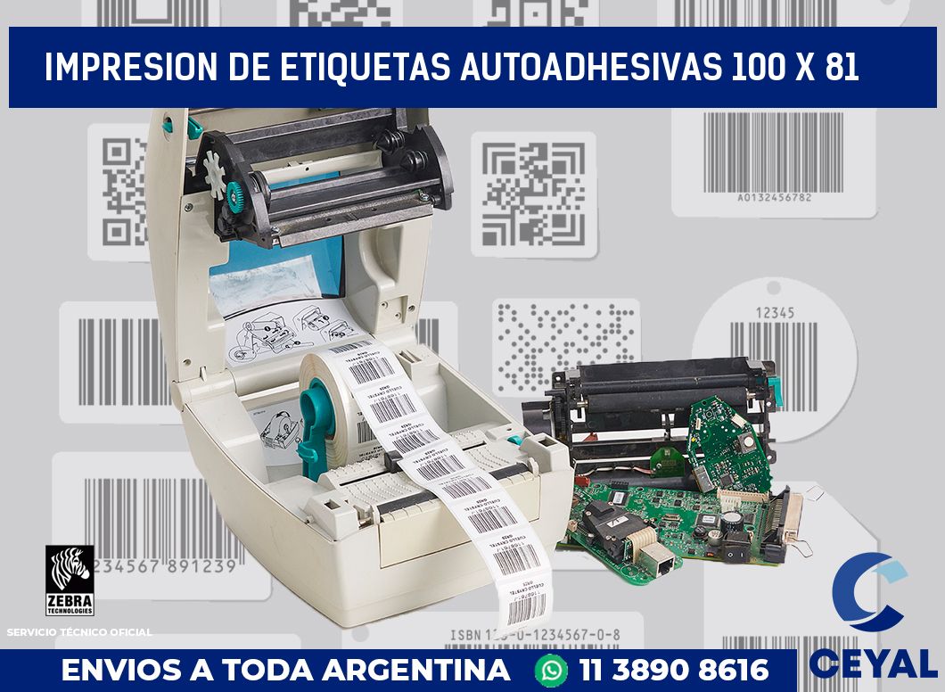 impresion de etiquetas autoadhesivas 100 x 81