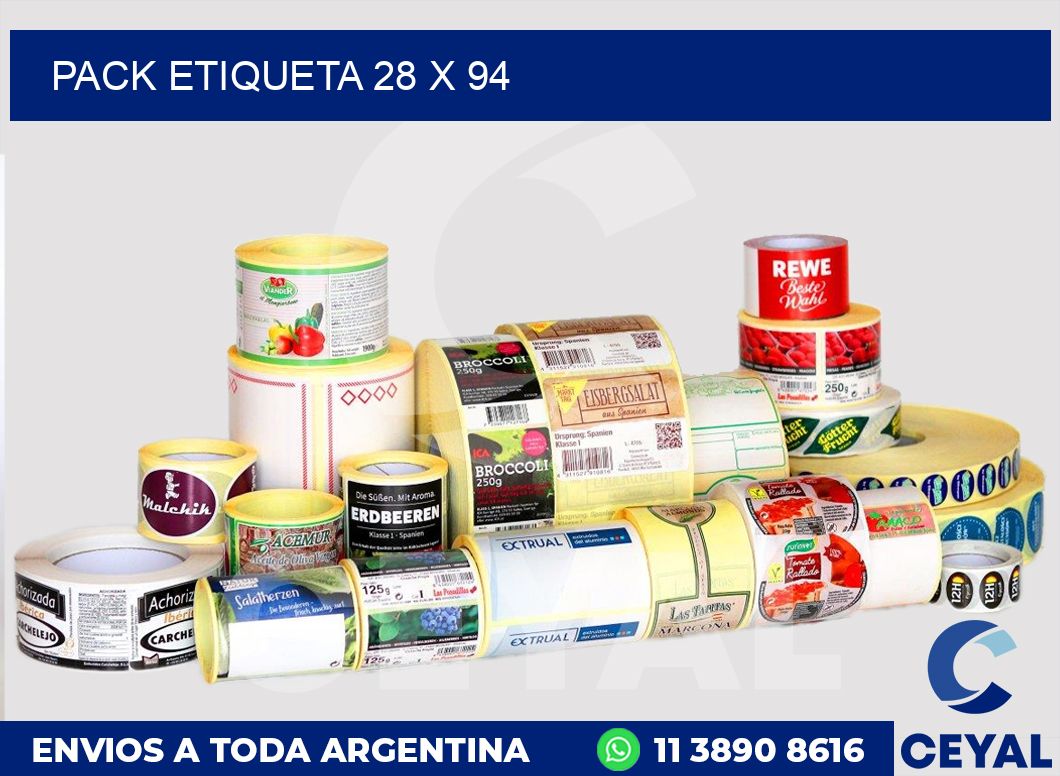 pack etiqueta 28 x 94