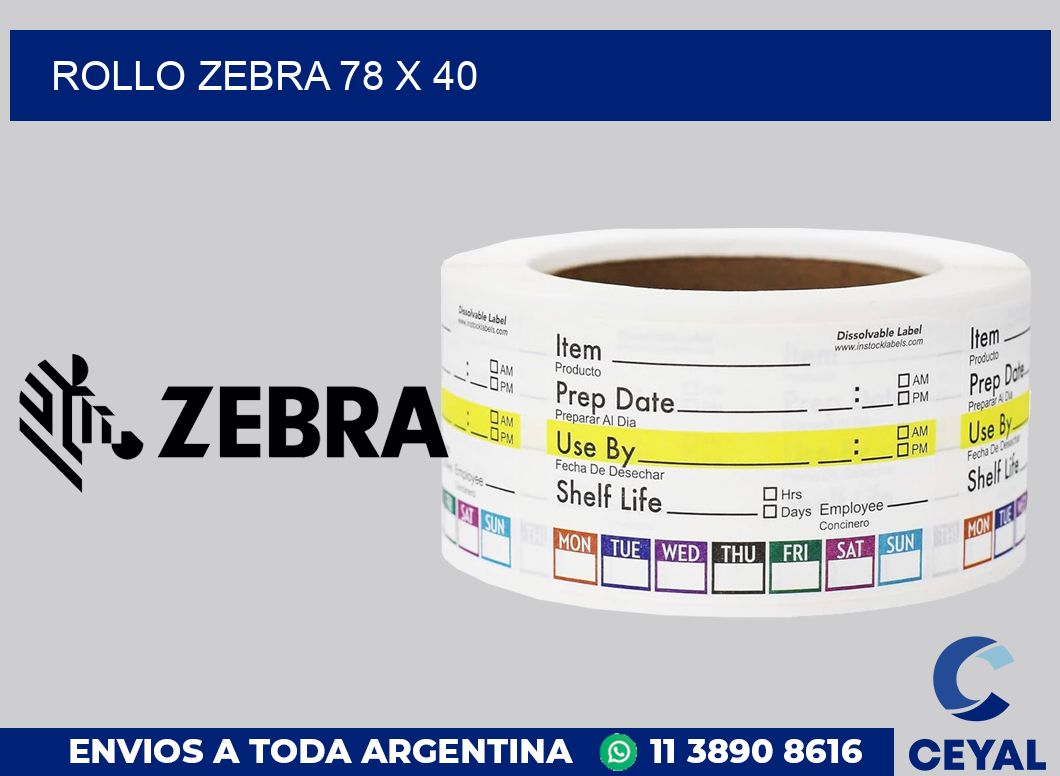 rollo zebra 78 x 40