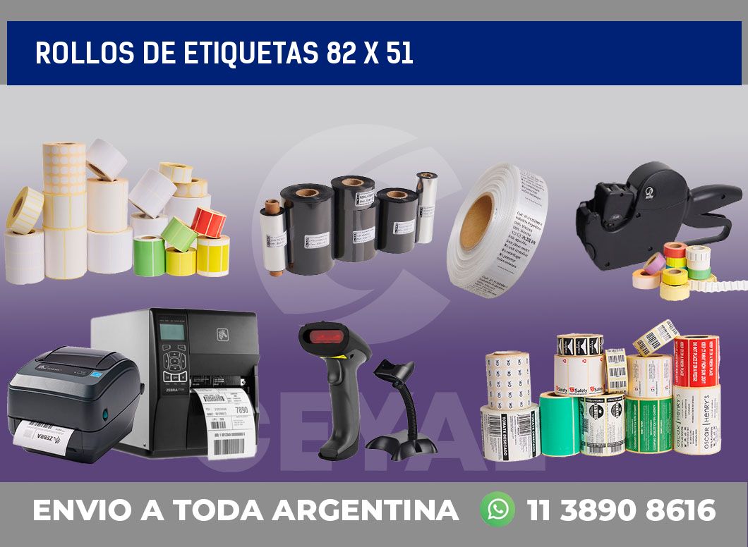 rollos de etiquetas 82 x 51
