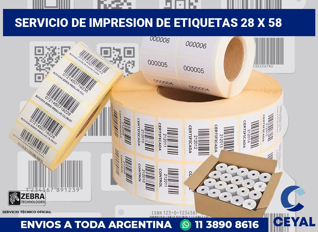 servicio de impresion de etiquetas 28 x 58