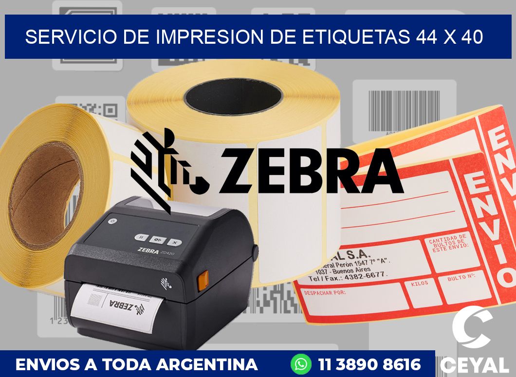 servicio de impresion de etiquetas 44 x 40