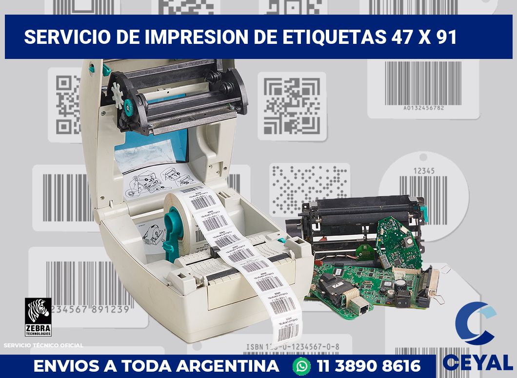 servicio de impresion de etiquetas 47 x 91