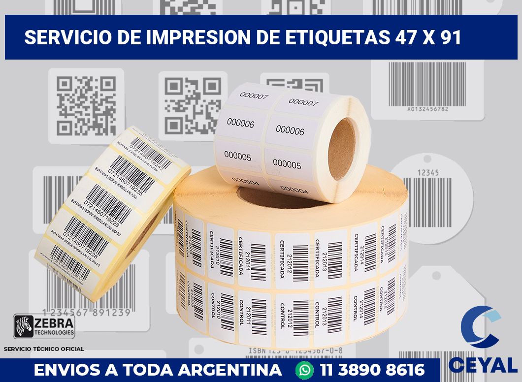 servicio de impresion de etiquetas 47 x 91