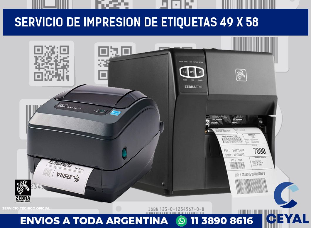 servicio de impresion de etiquetas 49 x 58