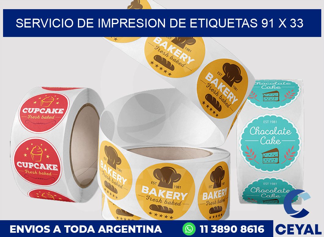 servicio de impresion de etiquetas 91 x 33