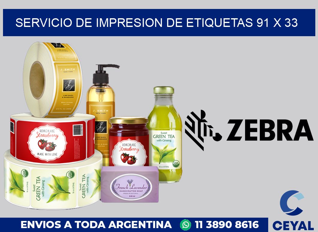 servicio de impresion de etiquetas 91 x 33