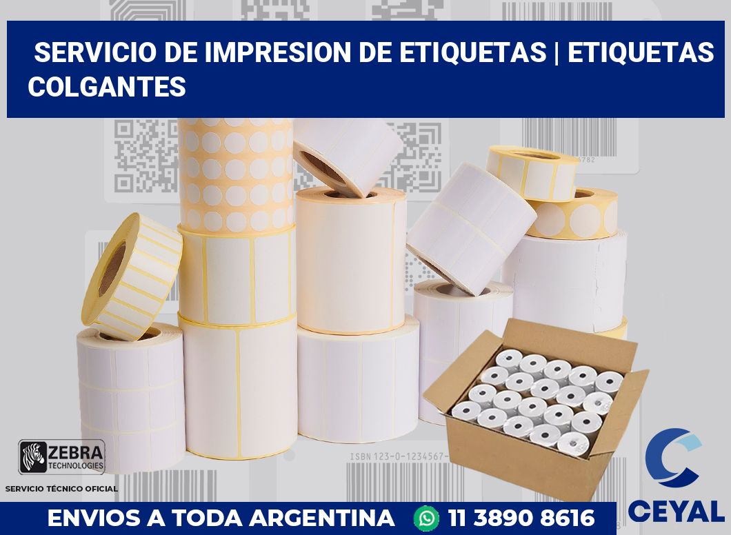 servicio de impresion de etiquetas | etiquetas colgantes
