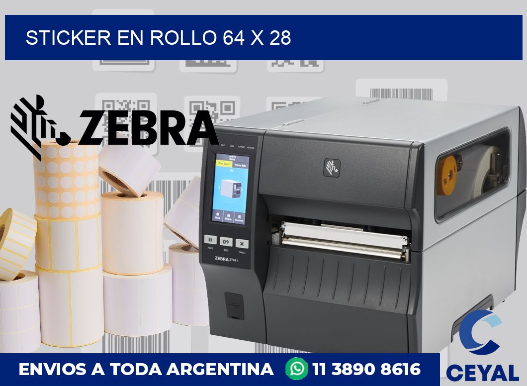 sticker en rollo 64 x 28