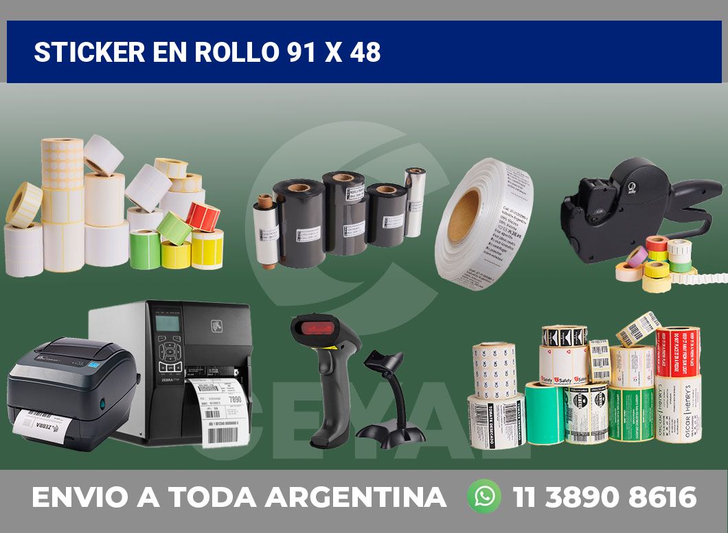 sticker en rollo 91 x 48