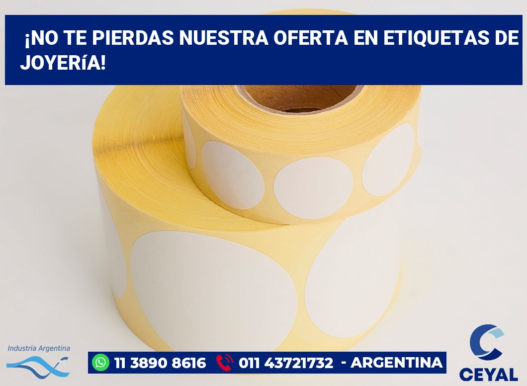 ¡No te Pierdas Nuestra Oferta en Etiquetas de Joyería!