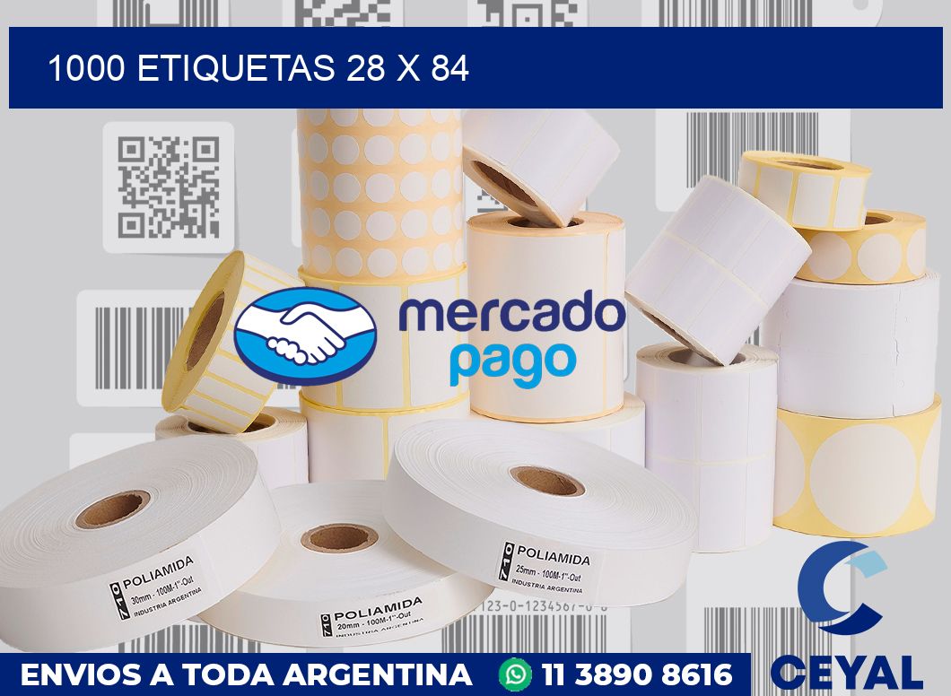 1000 etiquetas 28 x 84