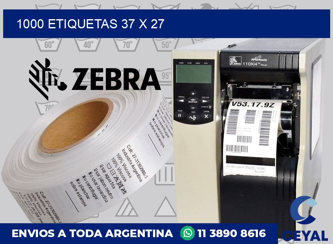 1000 etiquetas 37 x 27