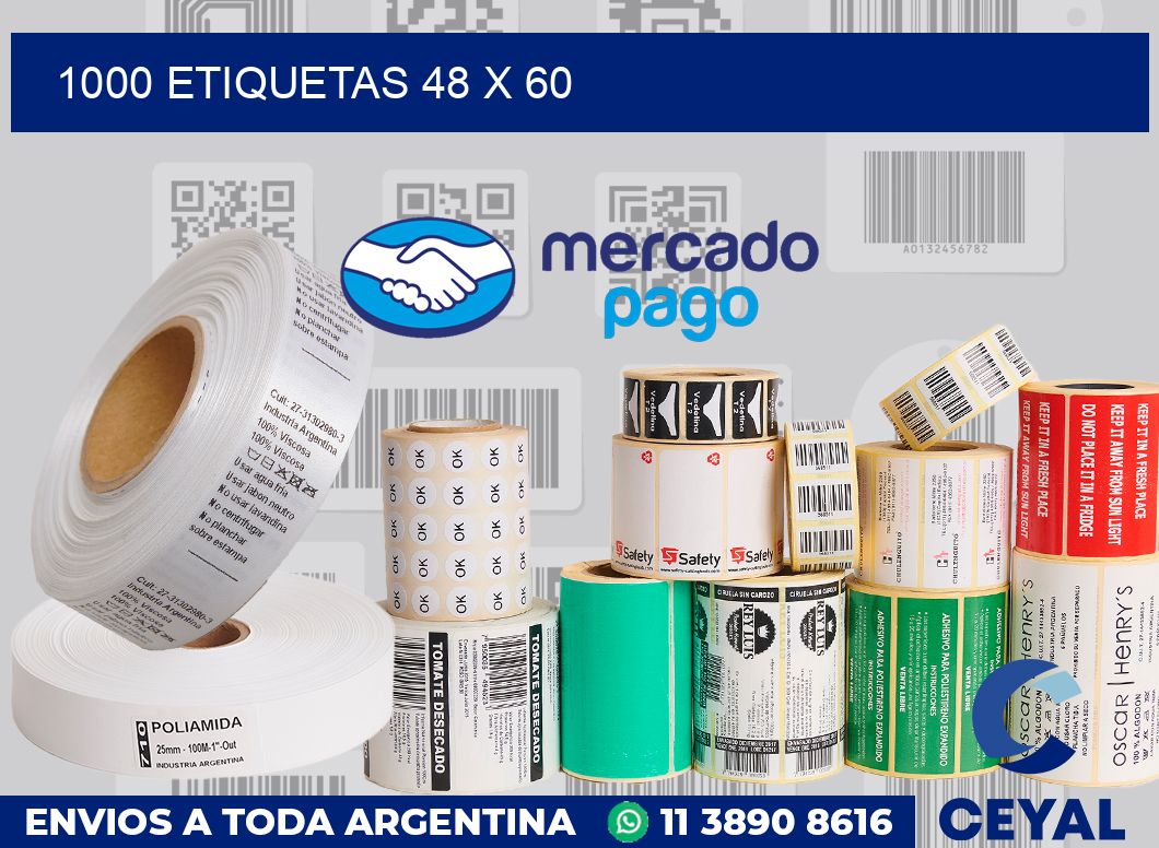 1000 etiquetas 48 x 60