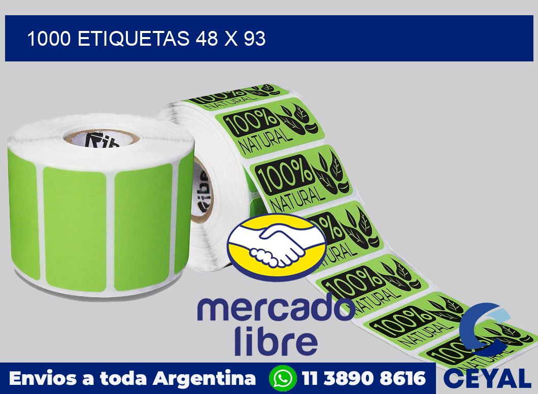 1000 etiquetas 48 x 93