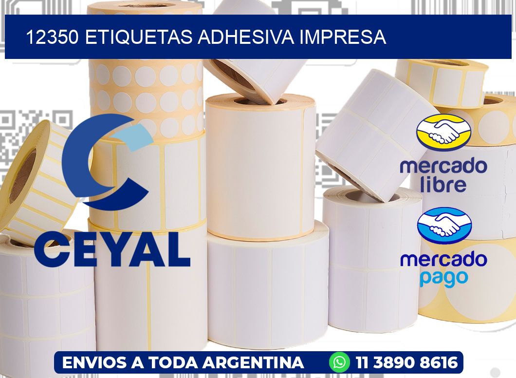12350 etiquetas adhesiva impresa