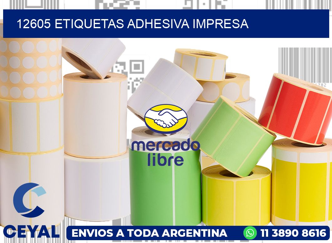 12605 etiquetas adhesiva impresa