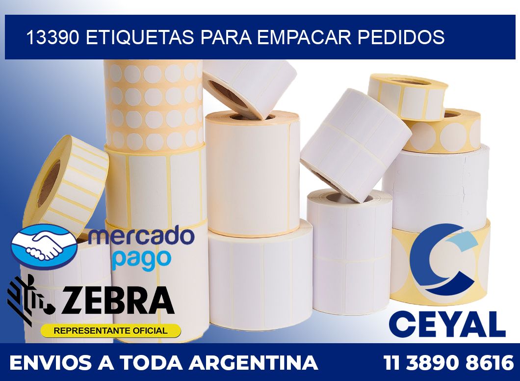 13390 Etiquetas para empacar pedidos