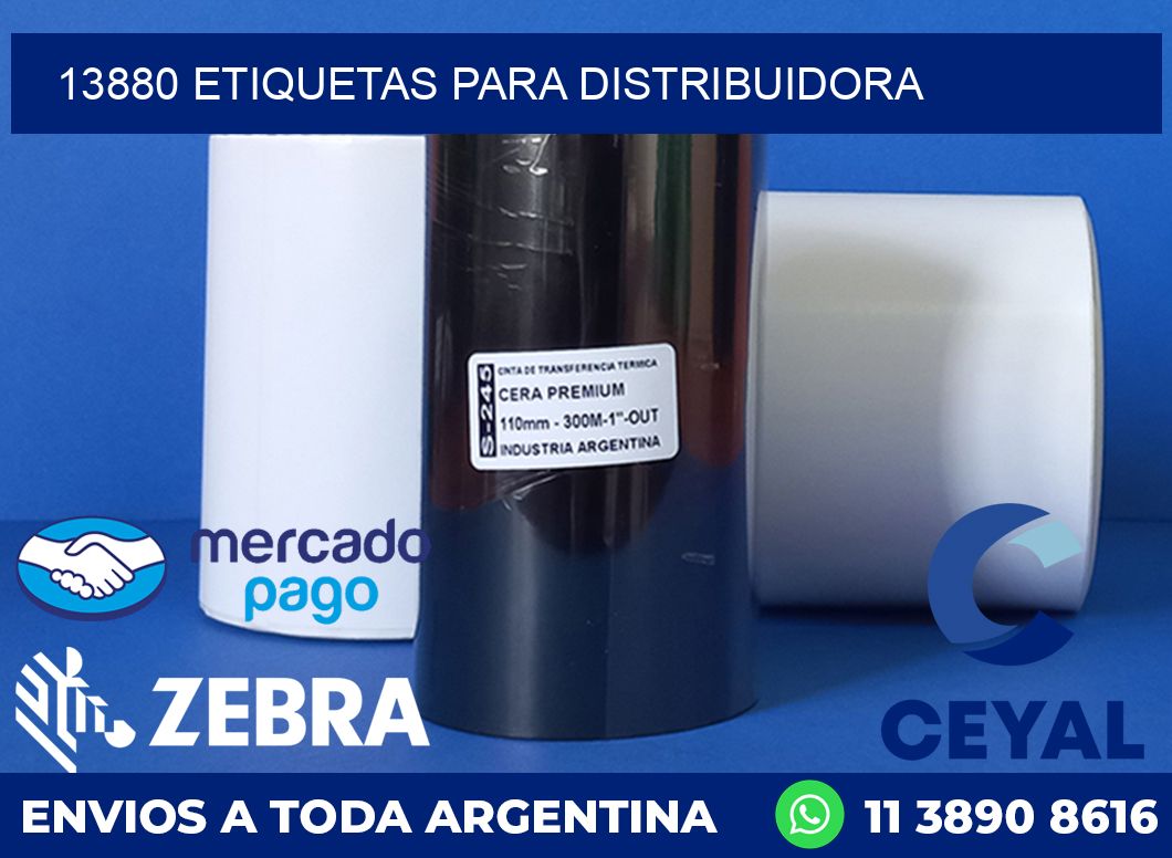 13880 etiquetas para distribuidora