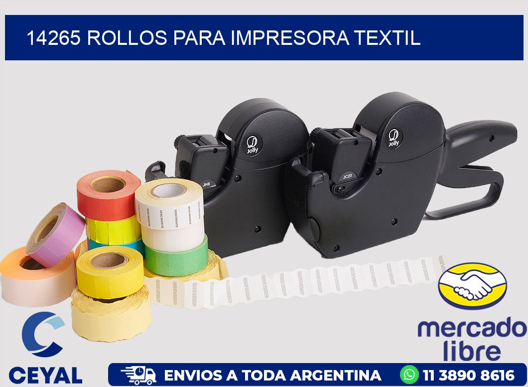 14265 rollos para impresora textil