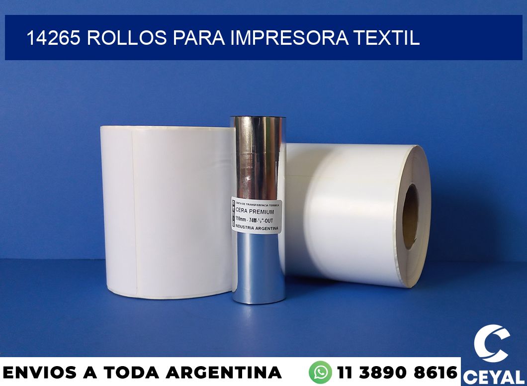 14265 rollos para impresora textil