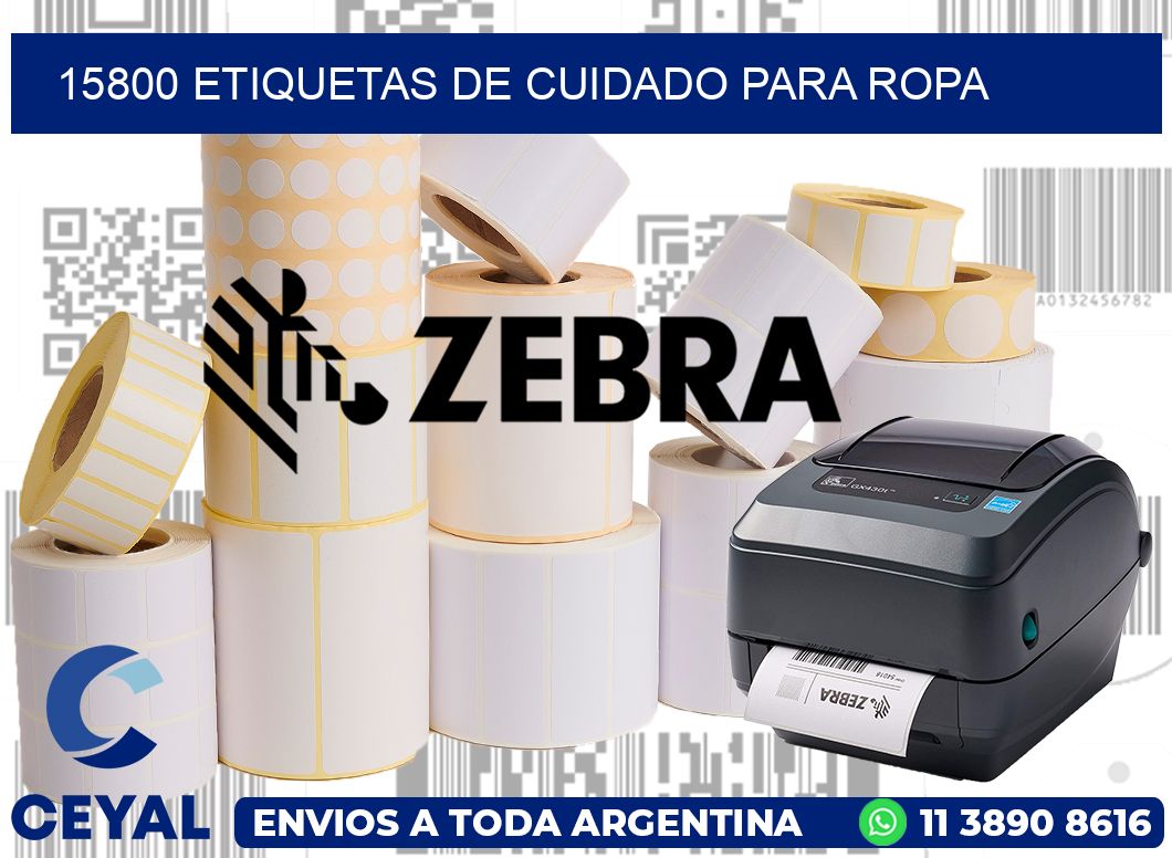 15800 Etiquetas de cuidado para ropa