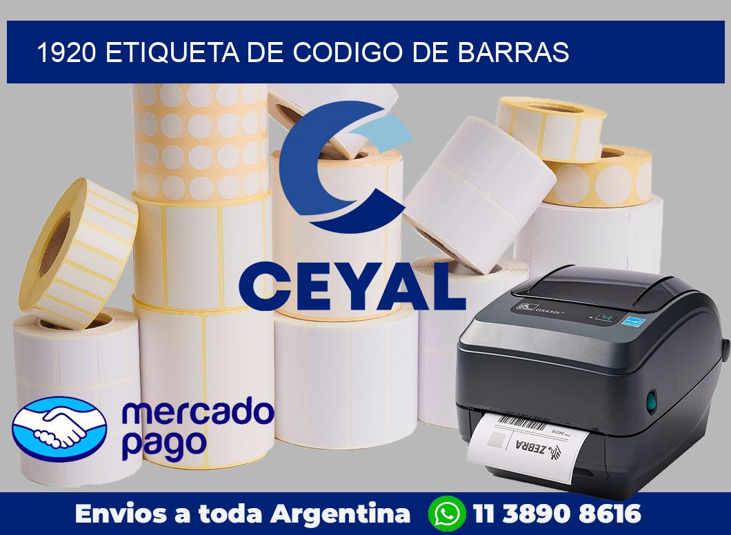 1920 Etiqueta de codigo de barras