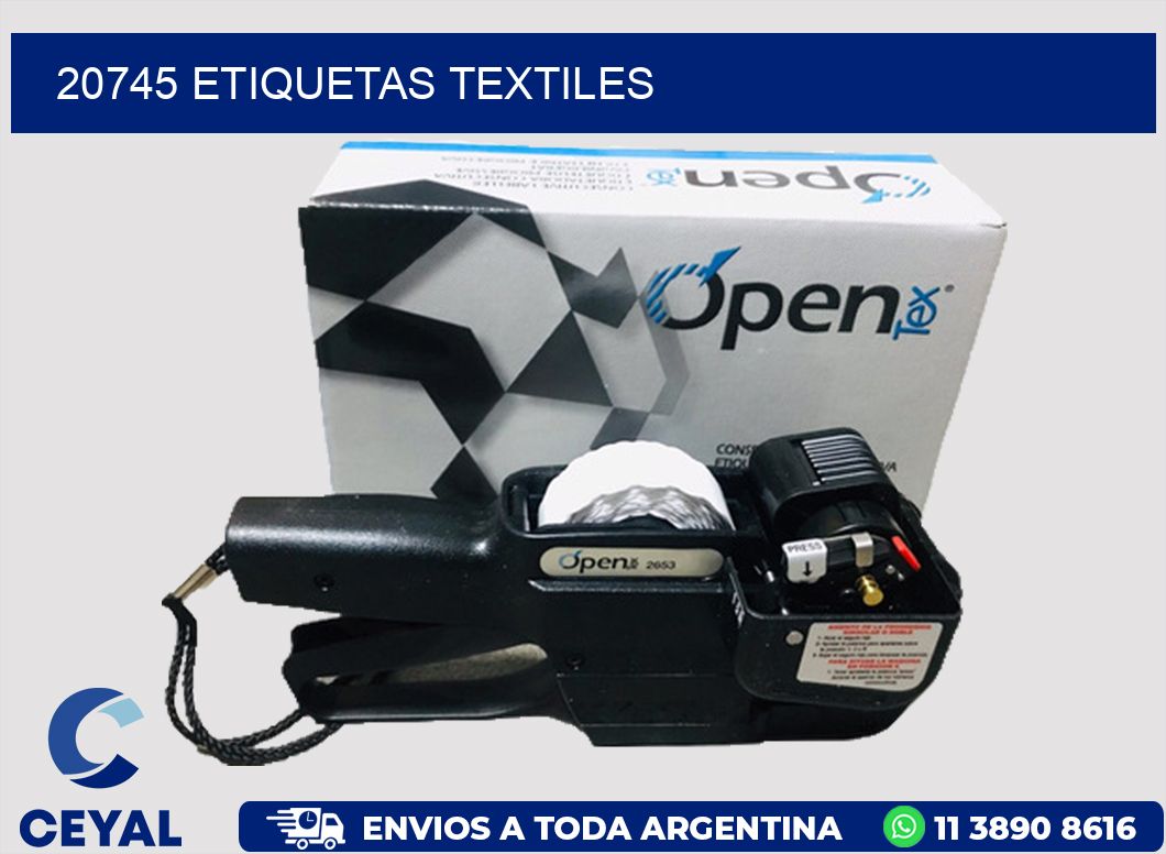 20745 etiquetas textiles